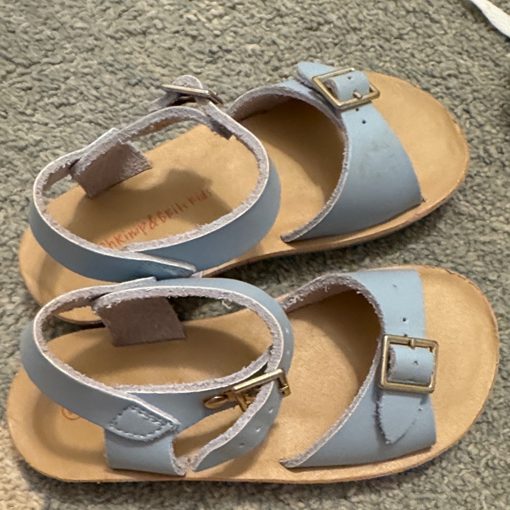 Shrimp and Grits Kids Blue Sandals